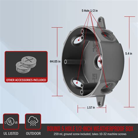 exterior metal electrical box round|4 round weatherproof electrical box.